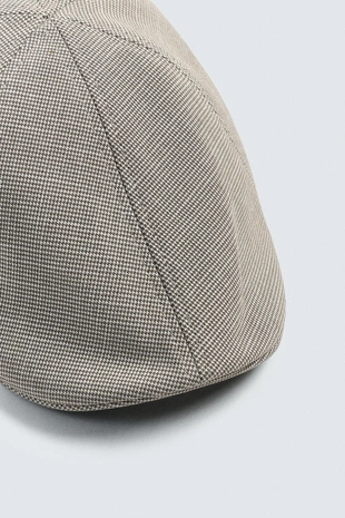 Берет с узором «гусиная лапка»