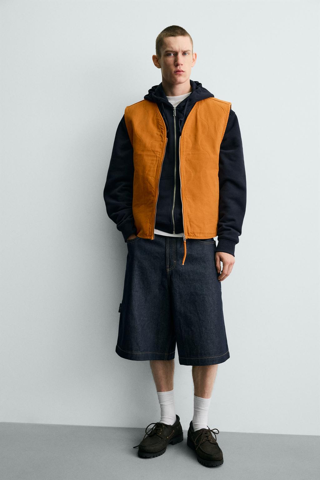 ЖИЛЕТ С ЭФФЕКТОМ ПОТЕРТОСТИ