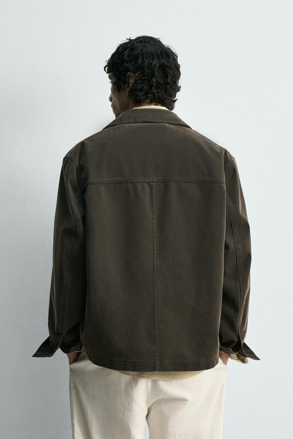 КУРТКА BOXY FIT С ЭФФЕКТОМ ПОТЕРТОСТИ