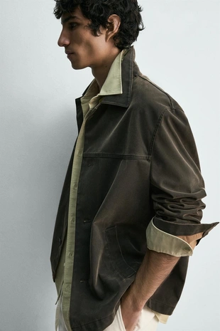 Куртка Boxy Fit с эффектом потертости- Заказать в России