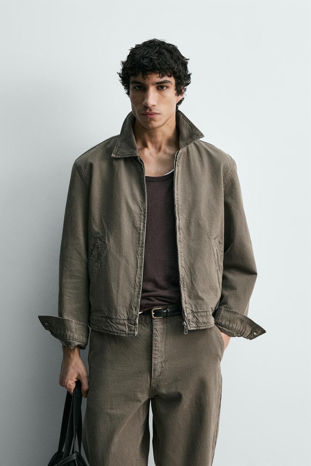 КУРТКА ИЗ ХЛОПКА С ЭФФЕКТОМ ПОТЕРТОСТИ