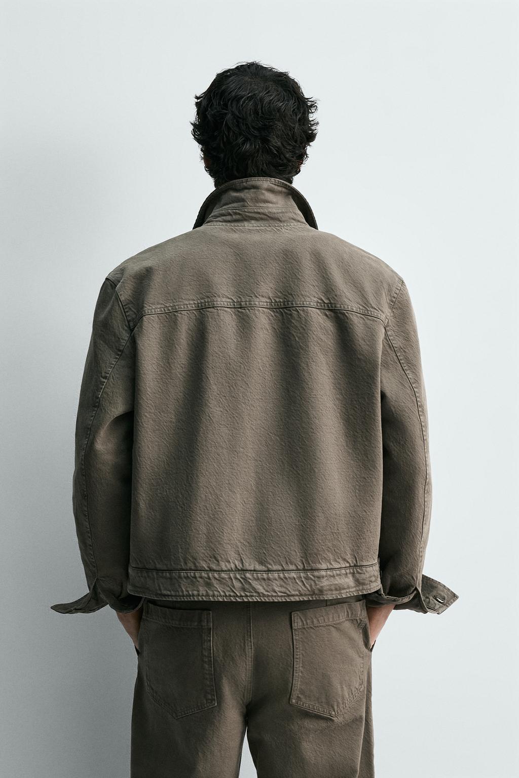 КУРТКА ИЗ ХЛОПКА С ЭФФЕКТОМ ПОТЕРТОСТИ