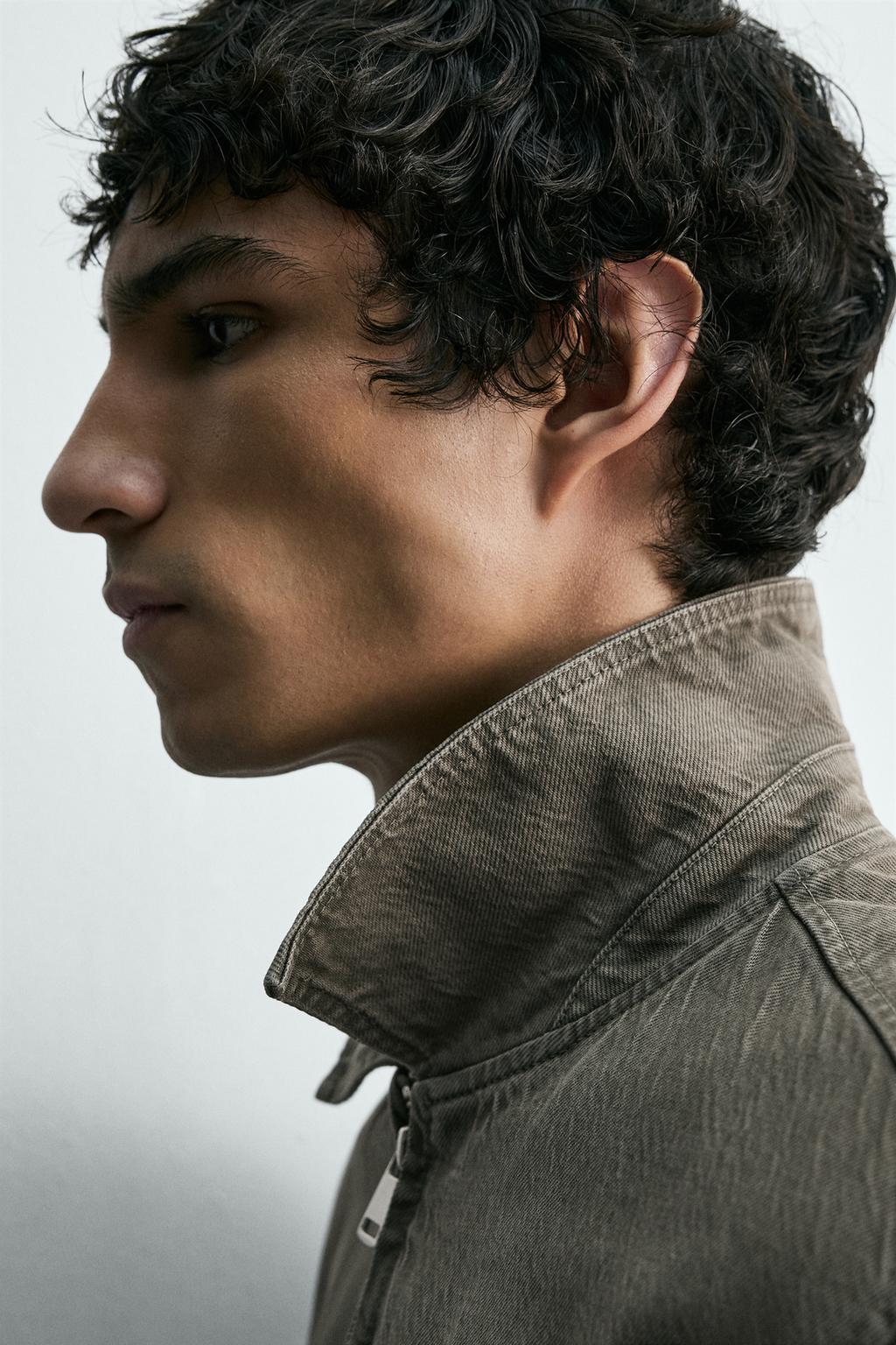 КУРТКА ИЗ ХЛОПКА С ЭФФЕКТОМ ПОТЕРТОСТИ