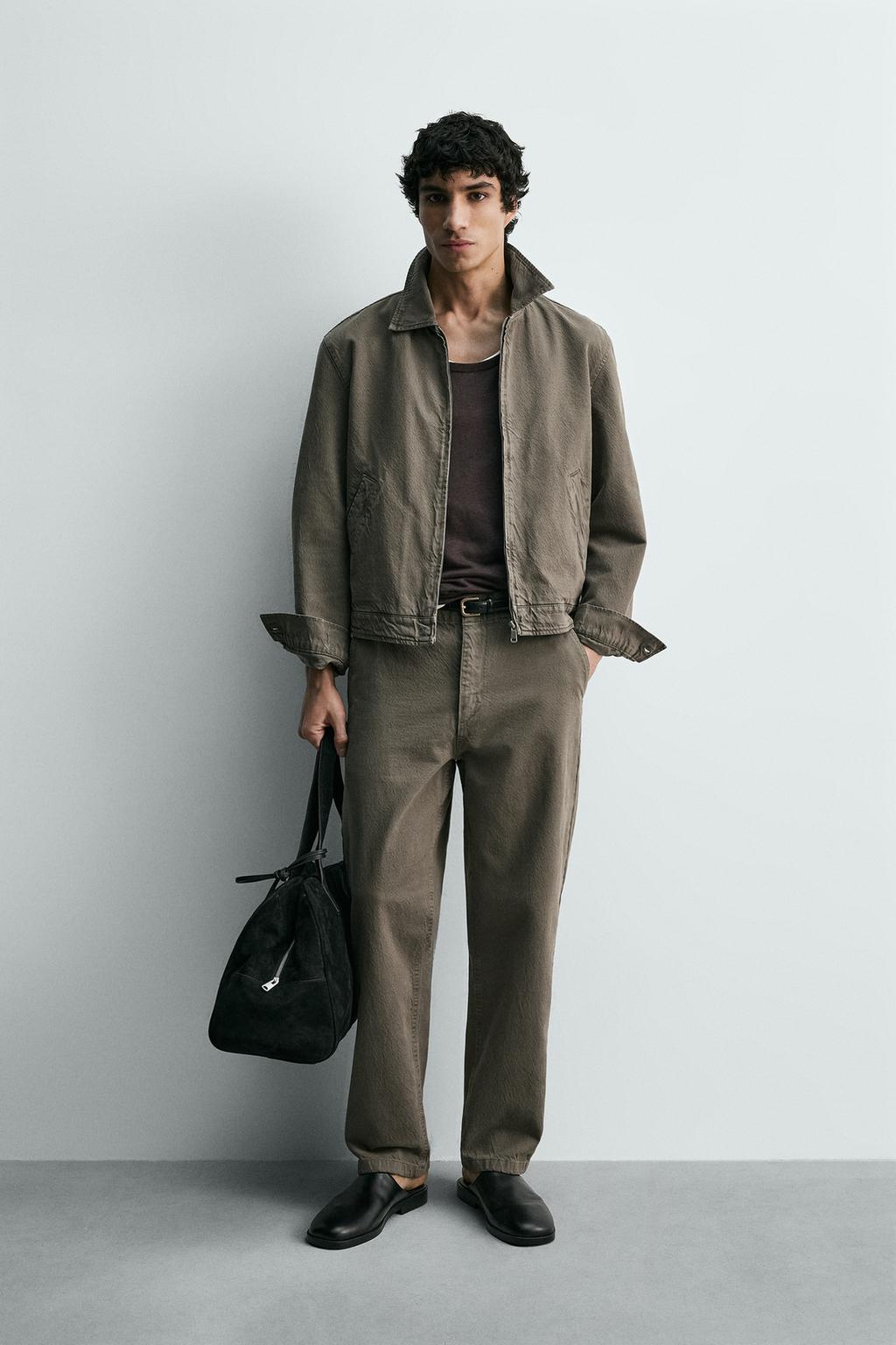 КУРТКА ИЗ ХЛОПКА С ЭФФЕКТОМ ПОТЕРТОСТИ