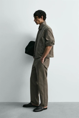 Куртка из хлопка с эффектом потертости- Заказать в России