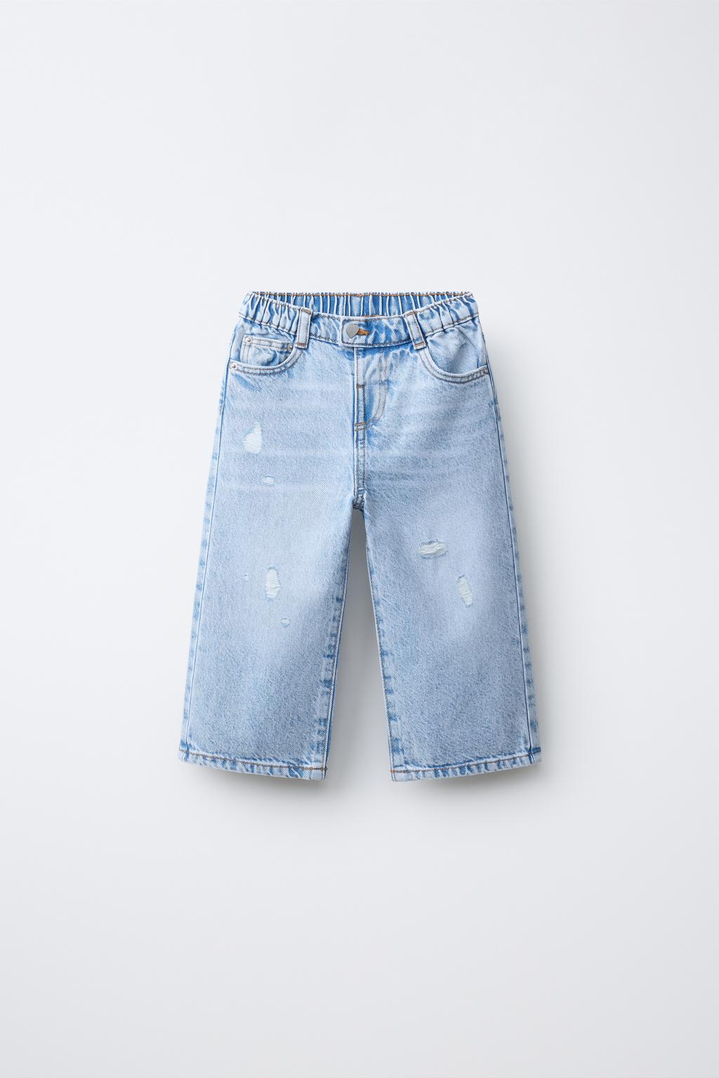 ДЖИНСЫ WIDE LEG С ПУГОВИЦЕЙ В ВИДЕ СЕРДЦА