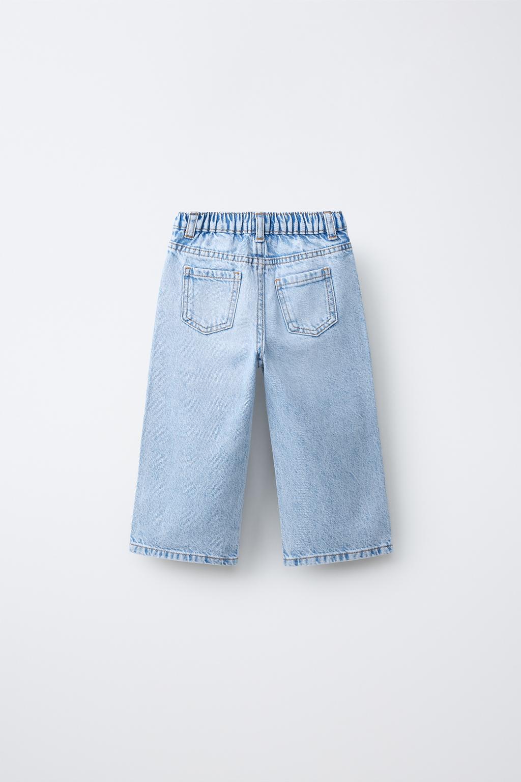 ДЖИНСЫ WIDE LEG С ПУГОВИЦЕЙ В ВИДЕ СЕРДЦА