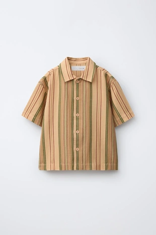 Рубашка рустик в полоску- Заказать в России