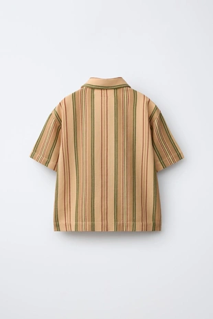 Рубашка рустик в полоску- Заказать в России