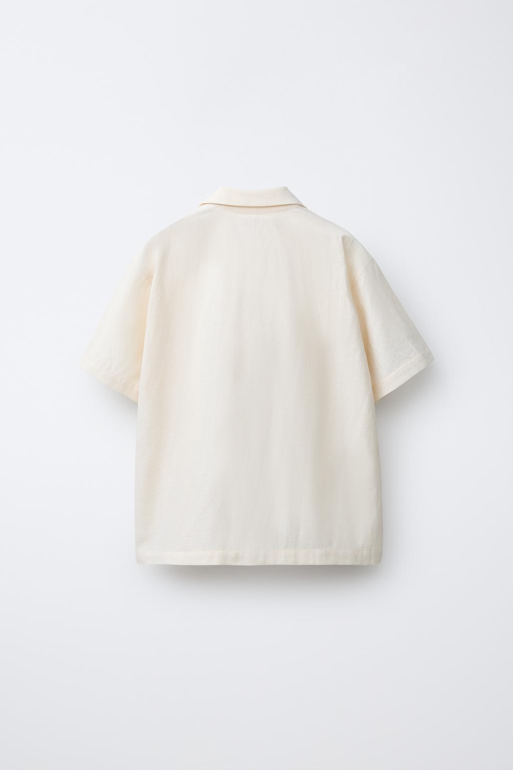 РУБАШКА ПЭЧВОРК С ВЫШИВКОЙ ИЗ ЛЬНА И ХЛОПКА