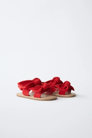 Сандалии с бантами- Заказать в России