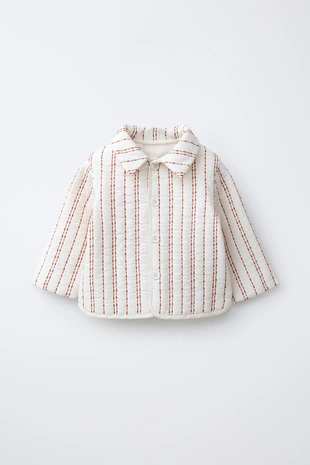 Стеганая куртка в полоску- Заказать в России