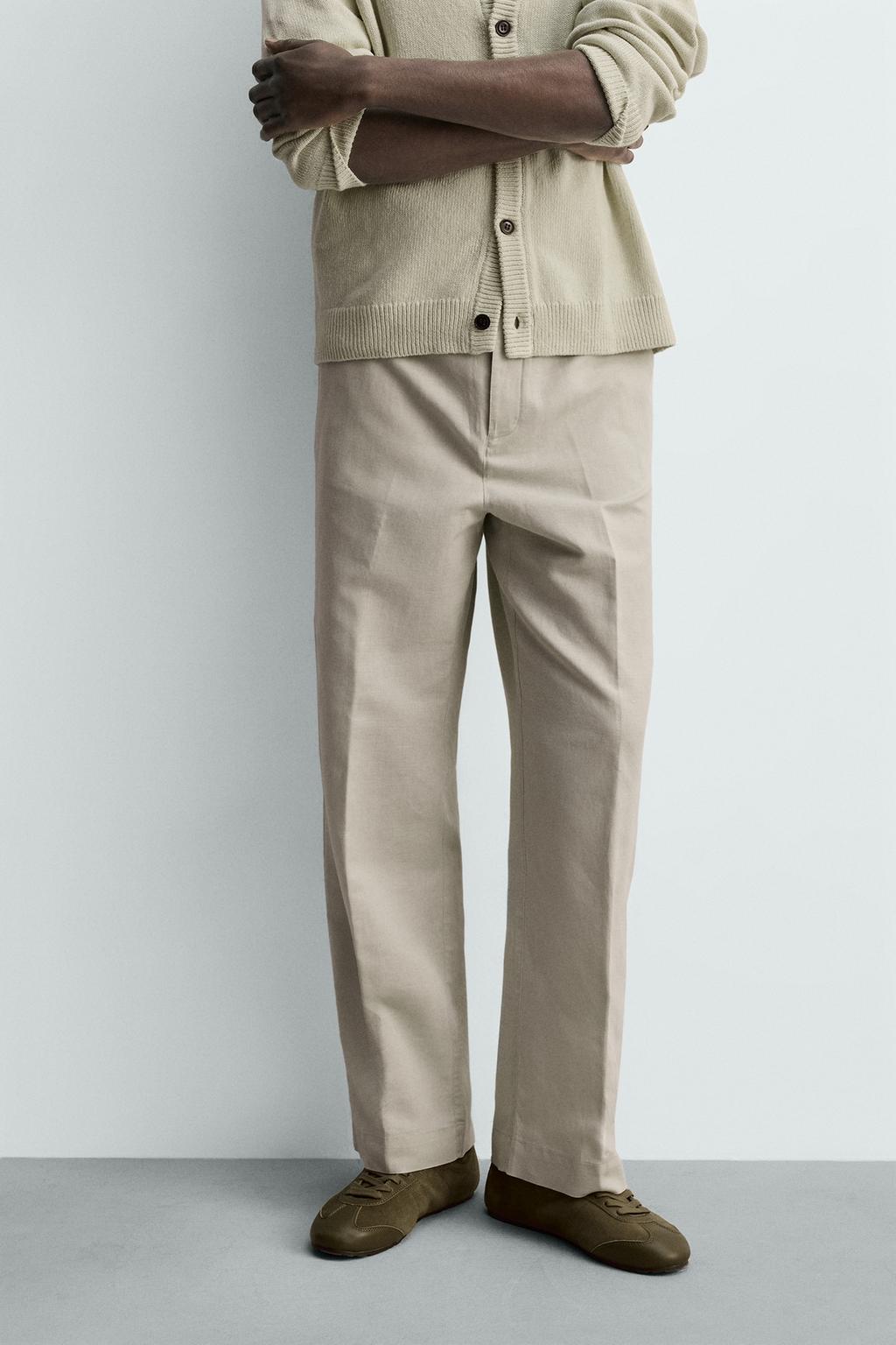 БРЮКИ STRAIGHT FIT ИЗ КОНОПЛИ И ХЛОПКА