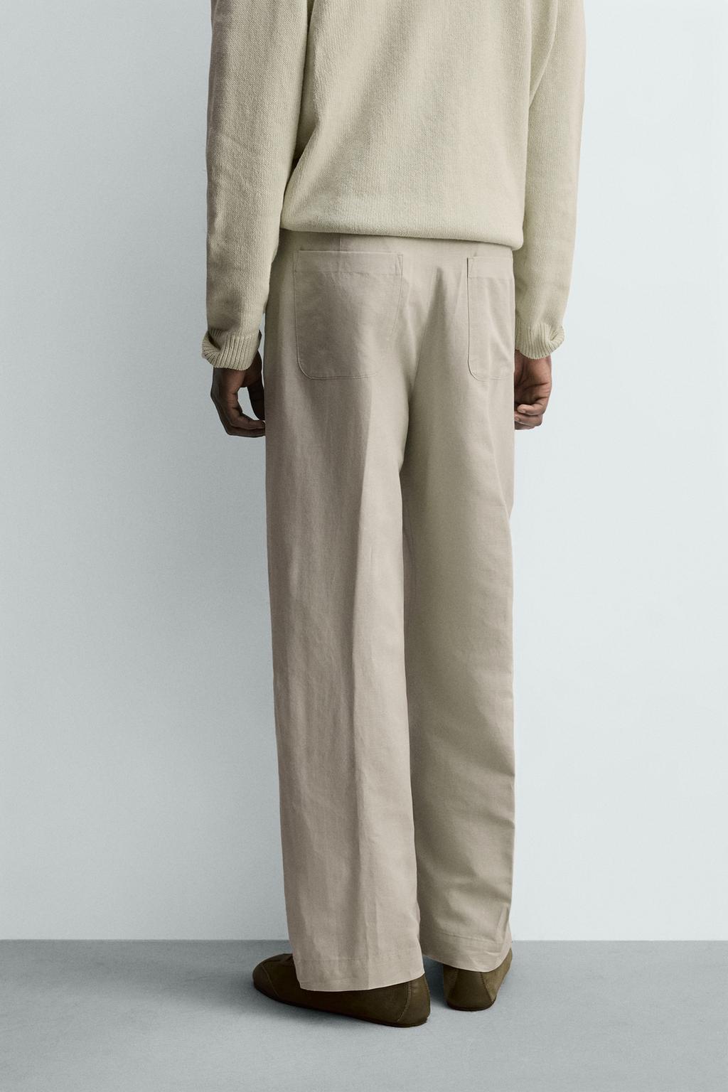 БРЮКИ STRAIGHT FIT ИЗ КОНОПЛИ И ХЛОПКА