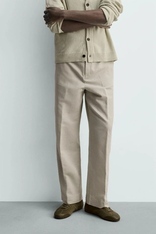 Брюки Straight Fit из конопли и хлопка