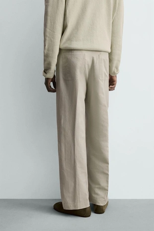 Брюки Straight Fit из конопли и хлопка