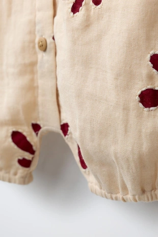 Комбинезон из текстурированной ткани с вышивкой- Заказать в России