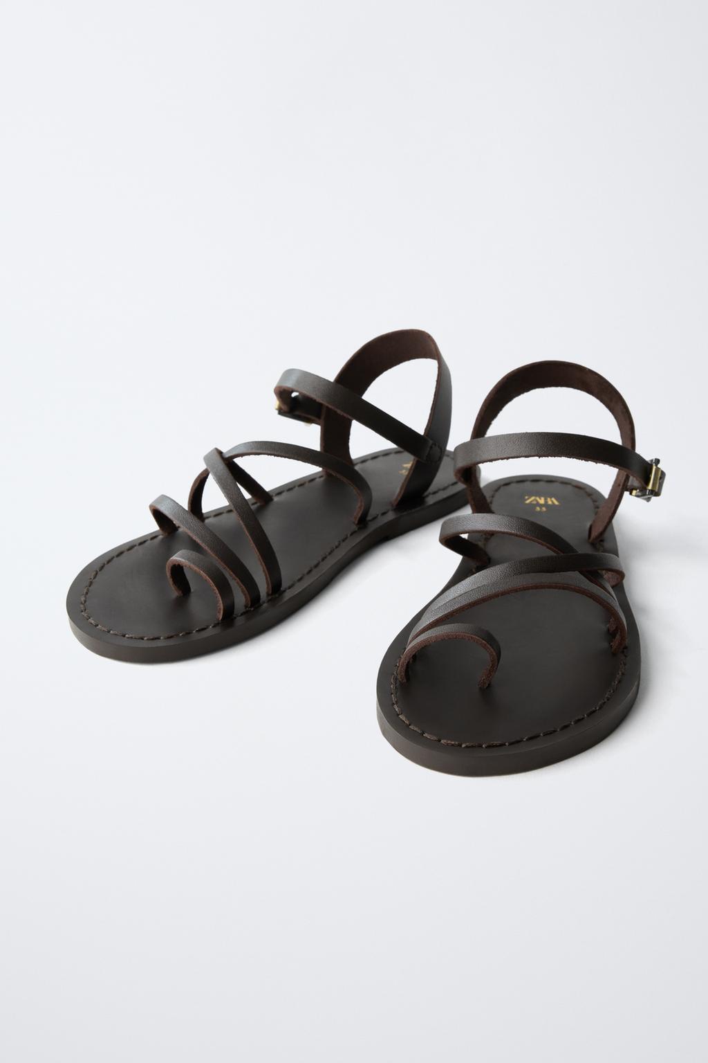 КОЖАНЫЕ САНДАЛИИ С РЕМЕШКАМИ