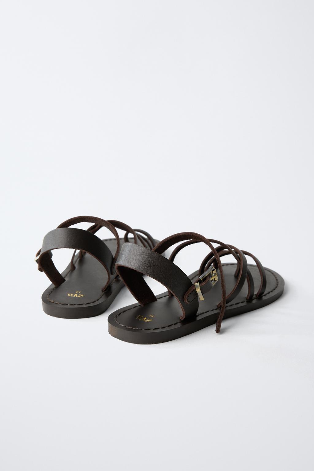 КОЖАНЫЕ САНДАЛИИ С РЕМЕШКАМИ