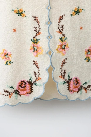 Блуза с вышивкой- Заказать в России