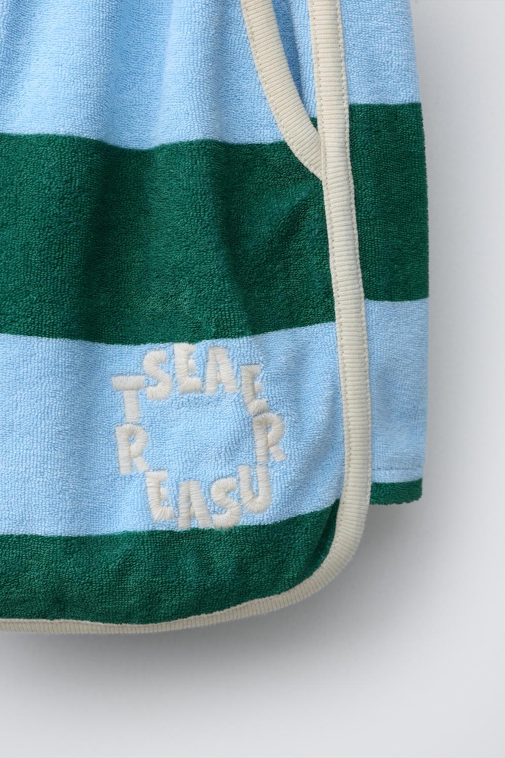 ШОРТЫ ИЗ МАХРОВОЙ ТКАНИ В ПОЛОСКУ