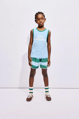 Шорты из махровой ткани в полоску- Заказать в России