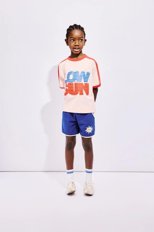 Шорты из мягкой ткани с контрастными деталями- Заказать в России