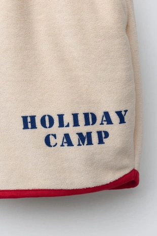 Шорты-бермуды из махровой ткани с контрастными деталями- Заказать в России