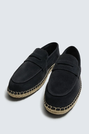 Кожаные эспадрильи с декоративной накладкой- Заказать в России