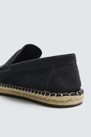 Кожаные эспадрильи с декоративной накладкой- Заказать в России