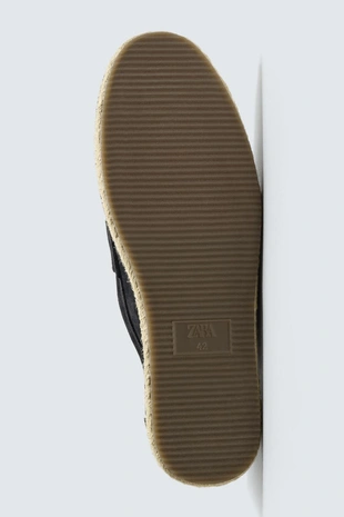 Кожаные эспадрильи с декоративной накладкой- Заказать в России