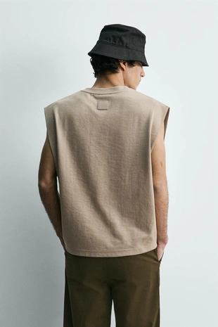 Укороченный топ без рукавов- Заказать в России