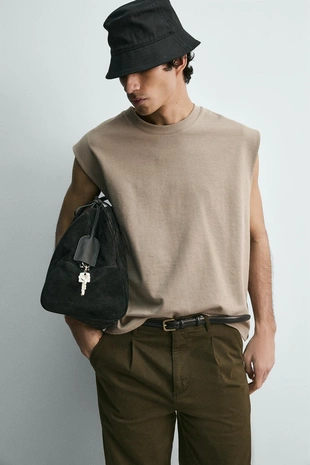 Укороченный топ без рукавов- Заказать в России