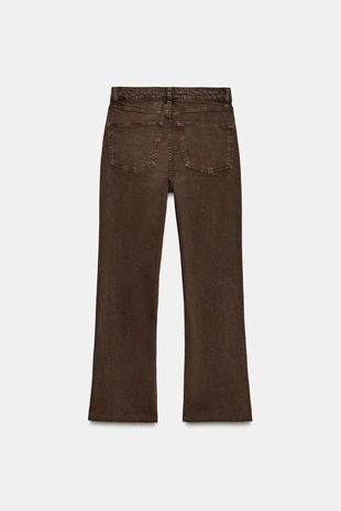 Купить Zara Джинсы TRF CROPPED FLARE с высокой посадкой