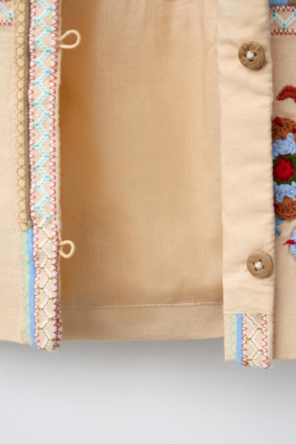 КУРТКА ИЗ ХЛОПКА И ЛЬНА С ВЫШИВКОЙ