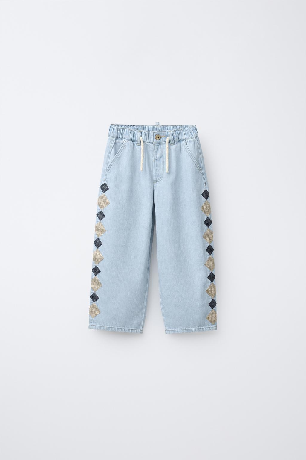 ДЖИНСЫ WIDE LEG С ВЫШИВКОЙ