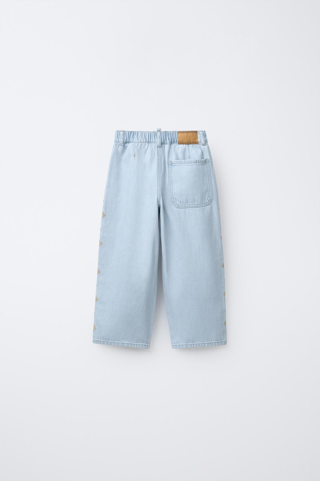 ДЖИНСЫ WIDE LEG С ВЫШИВКОЙ