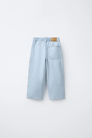 Джинсы Wide Leg с вышивкой- Заказать в России