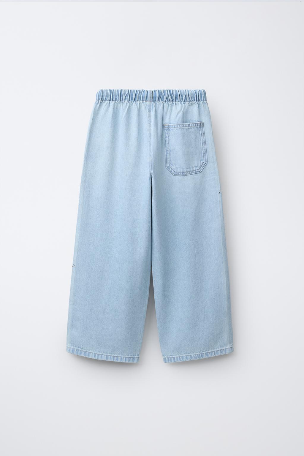 ДЖИНСЫ WIDE LEG СО СТРАЗАМИ