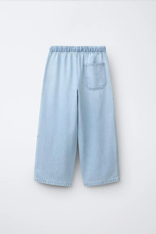 Джинсы Wide Leg со стразами- Заказать в России