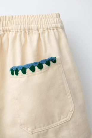 Шорты-бермуды с вышивкой- Заказать в России