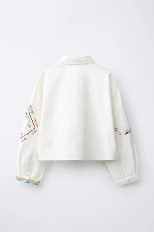 Рубашка из хлопка и льна с вышивкой- Заказать в России