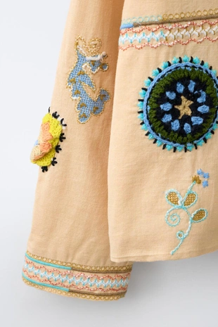 Куртка-рубашка с вышивкой- Заказать в России