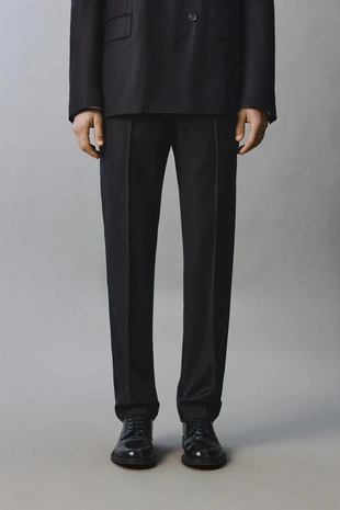 Костюмные брюки в полоску из 100% шерсти- Заказать в России