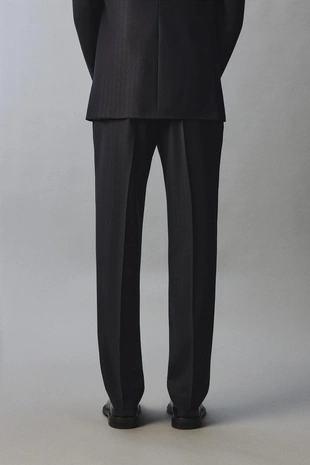 Костюмные брюки в полоску из 100% шерсти- Заказать в России