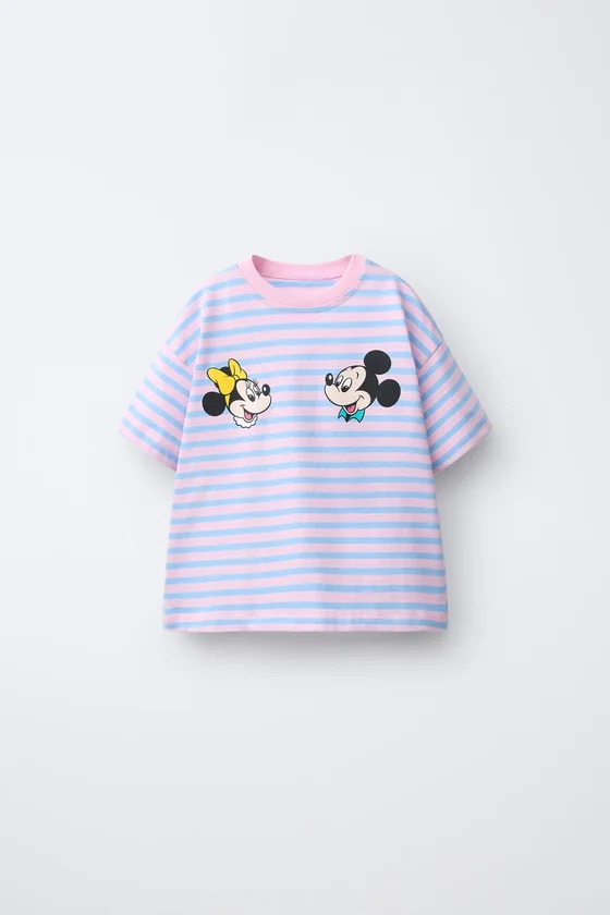 ФУТБОЛКА В ПОЛОСКУ С ПРИНТОМ «МИККИ И МИННИ МАУС» © DISNEY