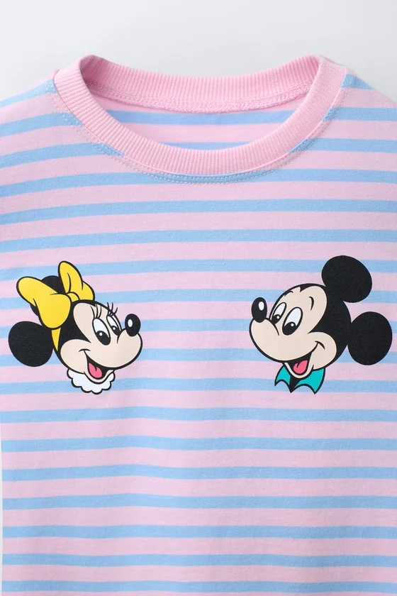 ФУТБОЛКА В ПОЛОСКУ С ПРИНТОМ «МИККИ И МИННИ МАУС» © DISNEY