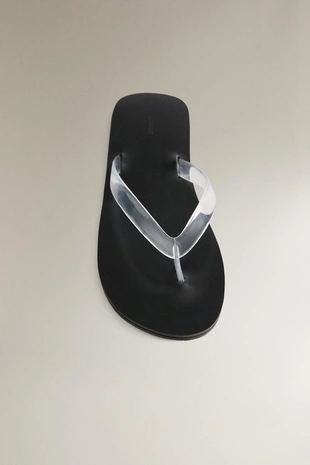 Сандалии с прозрачными ремешками- Заказать в России