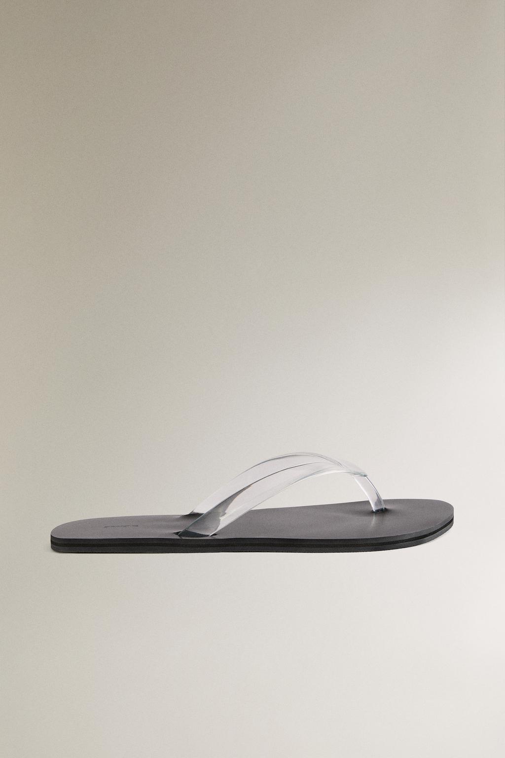 Сандалии с прозрачными ремешками