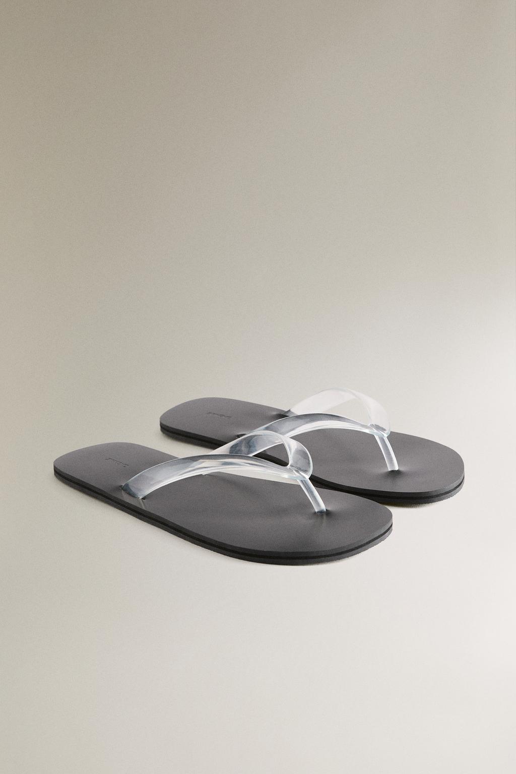 Сандалии с прозрачными ремешками